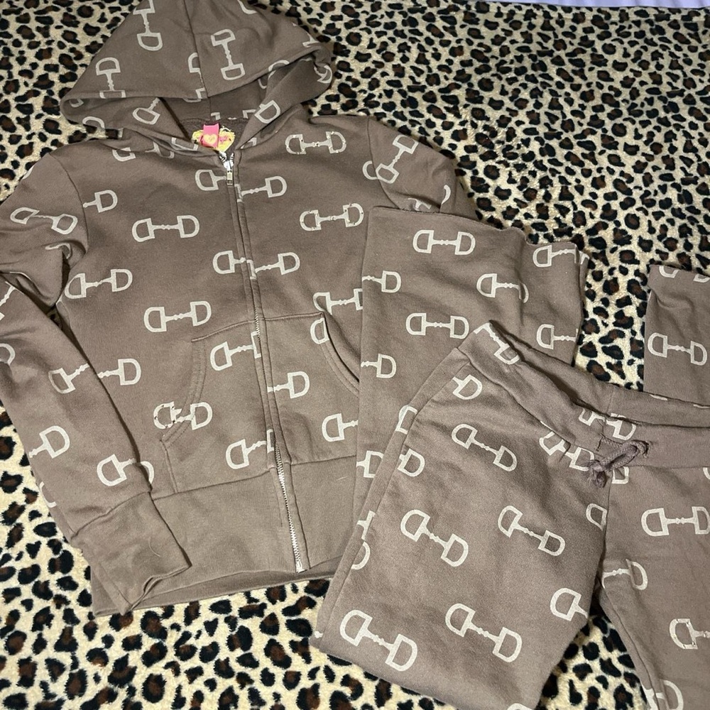 Rare vintage primp Brown Hoodie and Sweatpants Set
